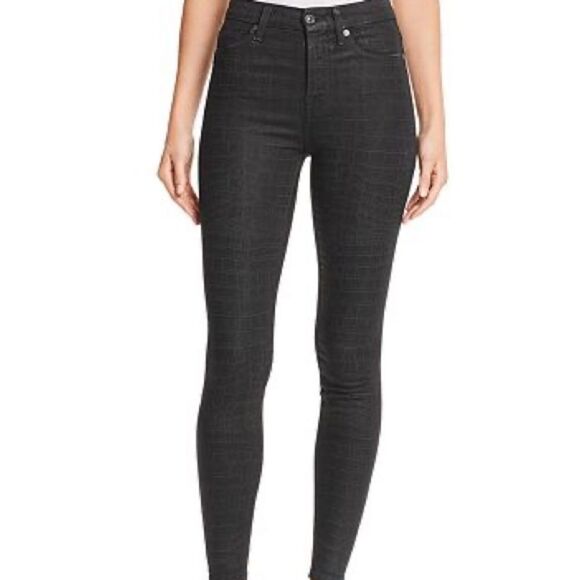 7 For All Mankind Denim - 7 For All Mankind Croc-print ankle skinny jeans